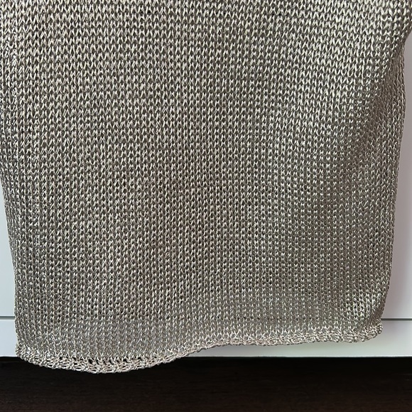 Silver knit tank top size S - Picture 4 of 9